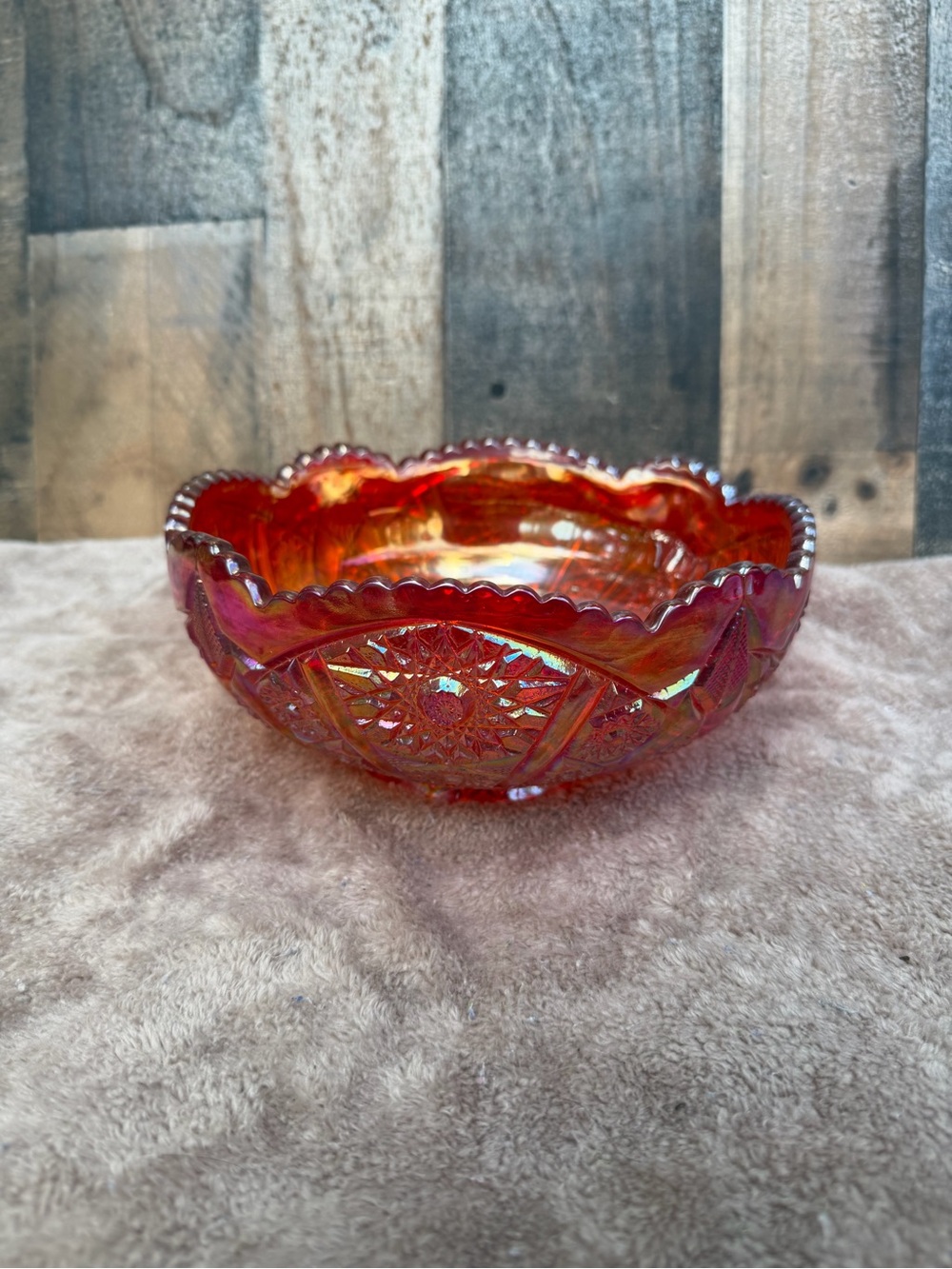 Indiana glass bowl “sunset” pattern